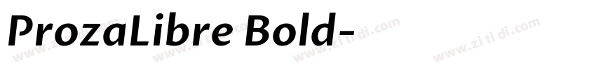 ProzaLibre Bold字体转换